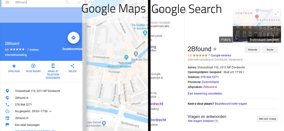 Bedrijfsprofiel van 2Bfound in Google