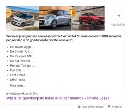 Private lease wijzer afbeelding