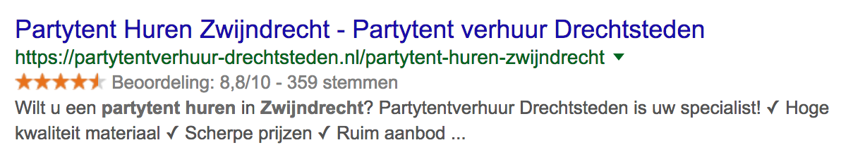 rich snippets in google